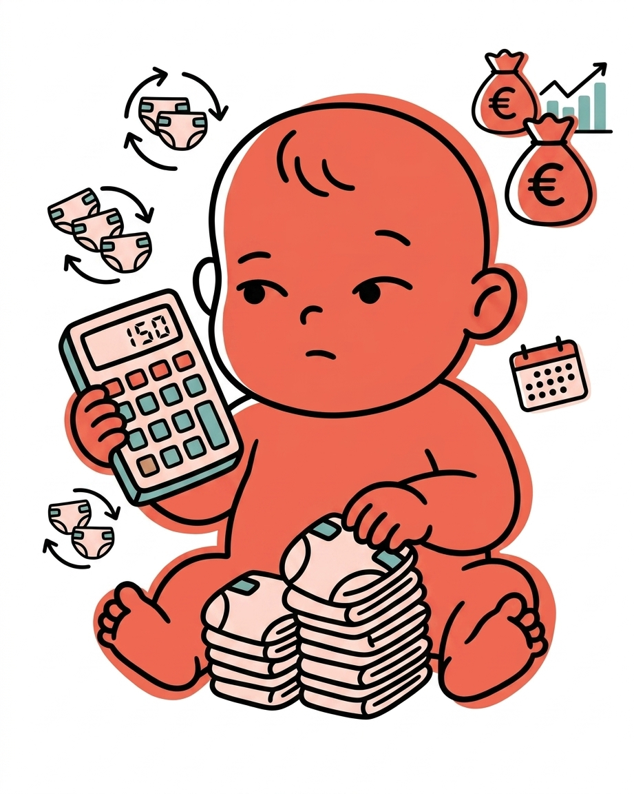 Ilustración del artículo panales bebe por dia